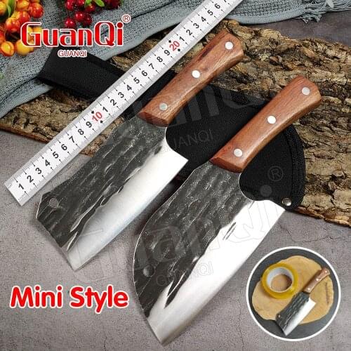 Handmade Forged Cleaver Sharp and Sturdy Butcher Knife Bone Chopper Slicing Knife Outdoor Cooking Tools Hunting Camping Knife