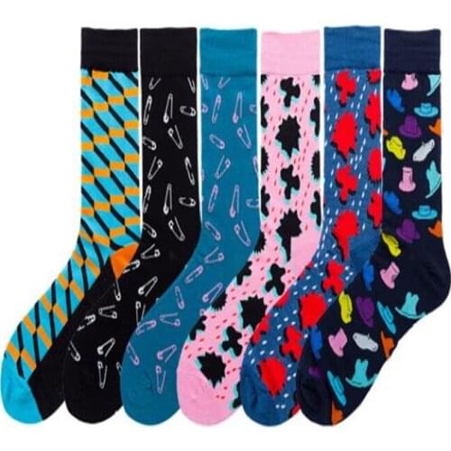 Red , black rain, white pin buckles, pink pin buckles, colorful hats, blue and orange squares, socks for men and women ZQ032