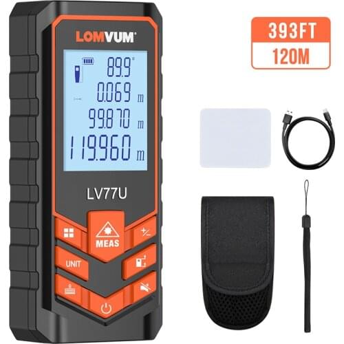 LOMVUM 77U Laser Distance Meter Electronic Roulette Laser Digital Tape Rangefinder Trena Metro Laser Range Finder Measuring