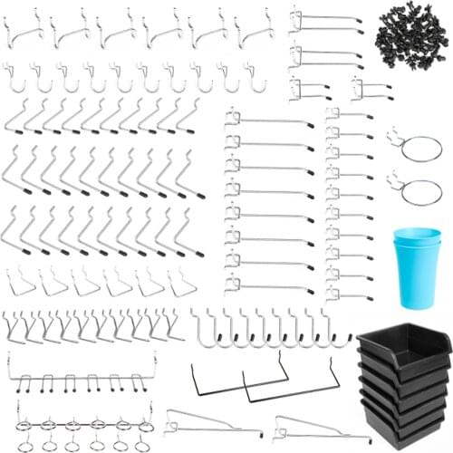 Metal Pegboard Hooks Pegs Board Organizer Assortment Kit Peg Locks Garage Work Shop Storage Hanging Applications