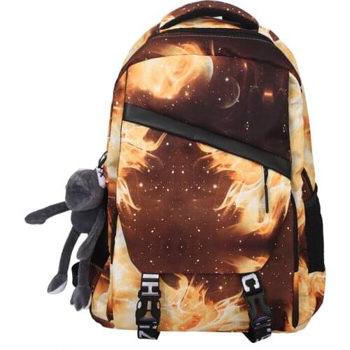 Fashion womens backpack 2021 Female Retro hit School bag large Nylon Cute pendant cheap Beach Travel backpack for women Mens