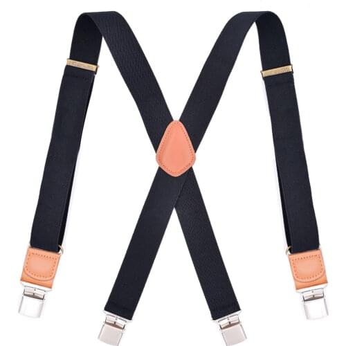Mens Suspenders Straps X Back Heavy Duty Adjustable Elastic Adult Trouser Pants Braces Belts Men Fashion Accessories Dad Gifts