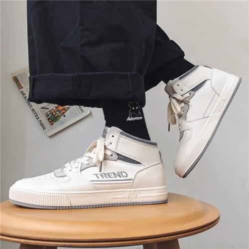 Mens Shoes 2021 New Spring High - Top Shoes Hip - Hop Board Shoes Korean Version of The Fashion Casual Shoes Men