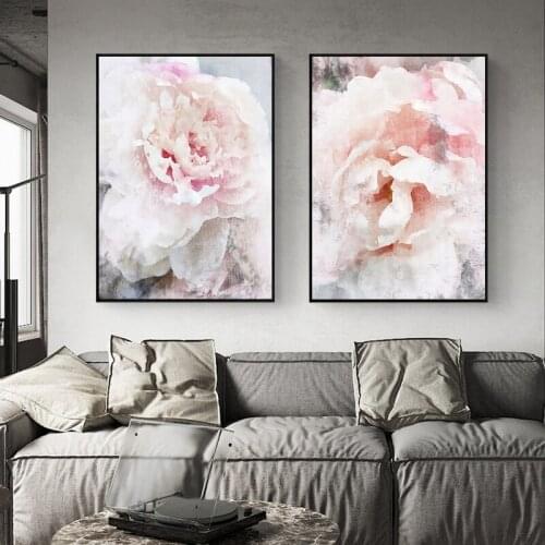 DIY Full Square/Round Diamond Painting Pink Flowers Diamond Embroidered Flower Plant Mosaic Set Cross Stitch Room Decoration