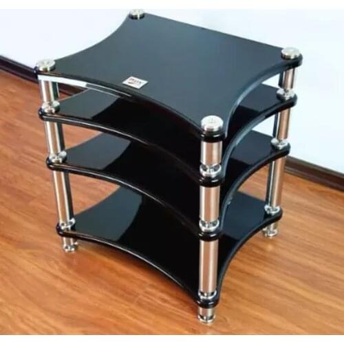 Remark color 2 layer Solid wood hifi amplifier rack cabinet speaker audio cabinet amplifier equipment shock absorber nail shelf