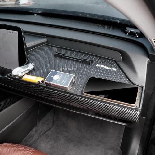 For Xpeng P7 Non-slip mat Storage Central control instrument panel Soft rubber pad non-slip Phone holder pad Interior