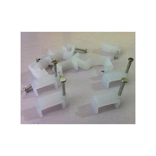 100pcs 16mm Diameter Plastic Flat Cable Nail Clips
