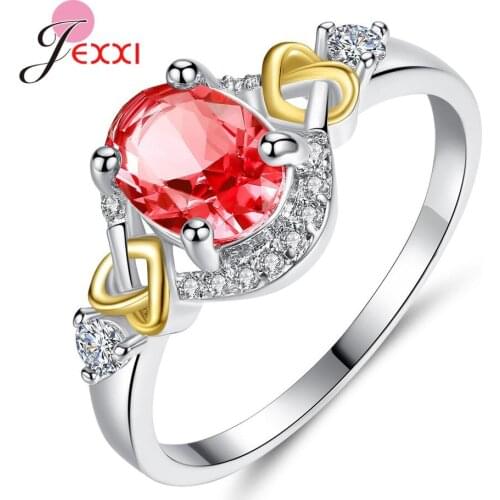 Luxury Blue Big Oval CZ Crystal Rings Women Bridal Wedding Party 925 Sterling Silver Rings Engagement Fashion Jewelry