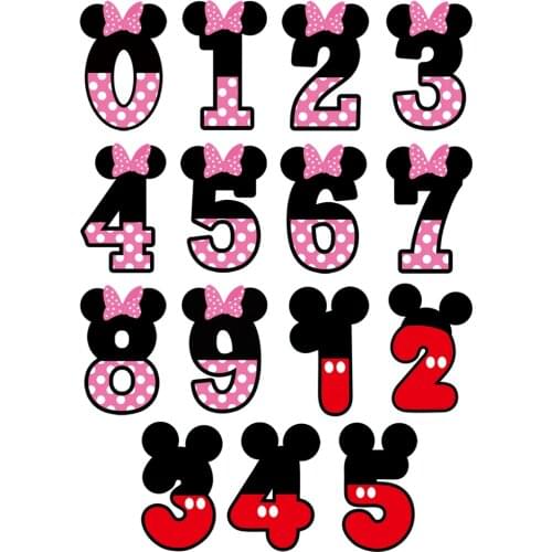 New Numbers 0-9 thermoadhesive patches printing for clothes thermo-stickers for children Ironing applications