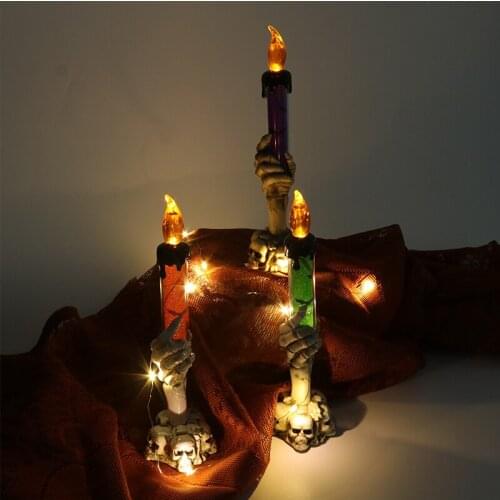 1pcs Halloween Decoration Lights Skull Ghosts Party Candle Lights Led Pumpkin Party Happy Halloween Party Decor For Home 2021