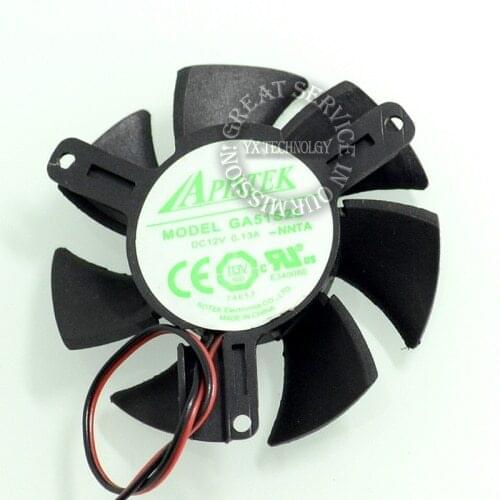 Video card fanNew GA51S2L 12V 0.13A Blade diameter 47mm Pitch 39 * 39 * 39mm Graphics card fan