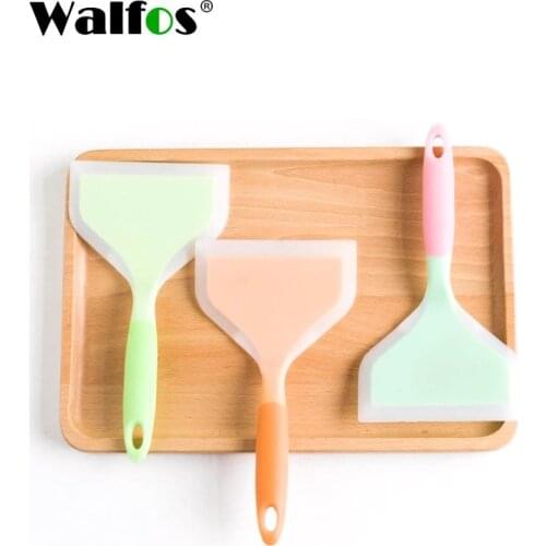 WALFOS Silica Gel Japanese Tamagoyaki Omelette Pan Turners Temperature-Resistant Silicone Spatula Turners