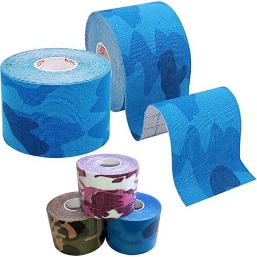 3 PCS Camouflage Sports Kinesiology Tape Set Cotton Elbow Knee Pads Muscles Care Therapeutic Bandages 2.5cm/3.8cm/5cm * 5m