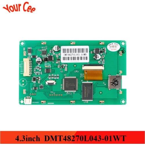 4.3 Inch LED Serial Port Smart Screen Instruction Screen Music Playback Interface DMT48270L043-01WT Resistive touch Screen