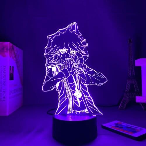 Anime 3D Lamp Danganronpa V3 Nagito Komaeda Led Night Light Lamp for Bedroom Decor Kids Gift