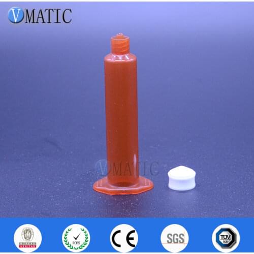 Free Shipping 30cc Us Style Glue Dispenser Pneumatic Syringe 30ml Amber Dispensing Syringes With Piston