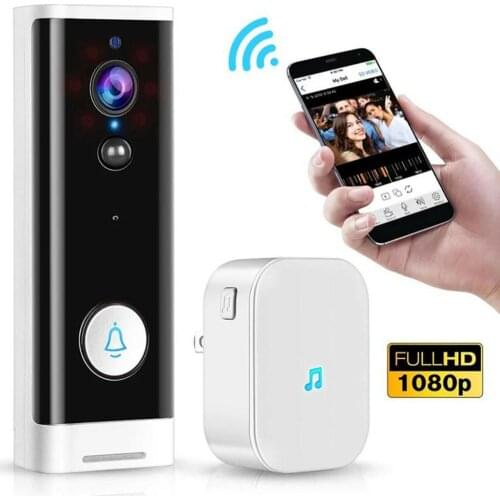 Wireless Video Doorbell Camera Outdoor Waterproof PIR Motion Detection Doorbell 1080P Intelligent Monitoring Video Doorbell