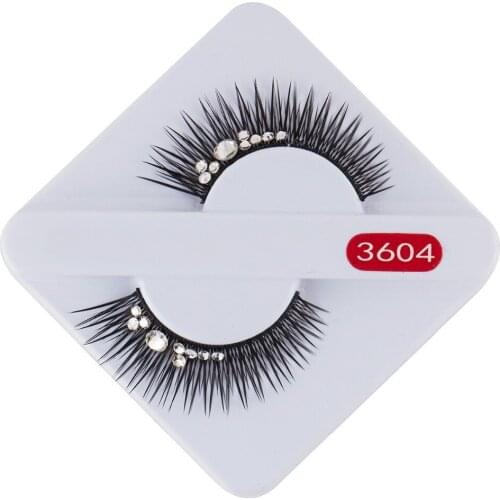 Brand Top Quality Crystal False Eyelash with Diamond Popular Eyelash Extension Long Makeup Tool
