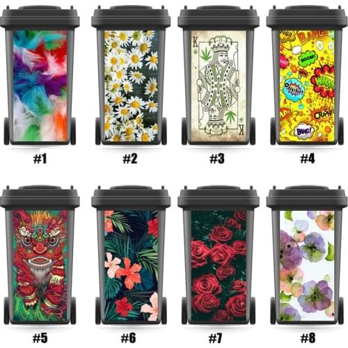 DIY Creative 3D Rubbish Bin Sticker Lemon Slice Wall Mural Wall Print Decal Removable self adhesive Kitchen Accessories
