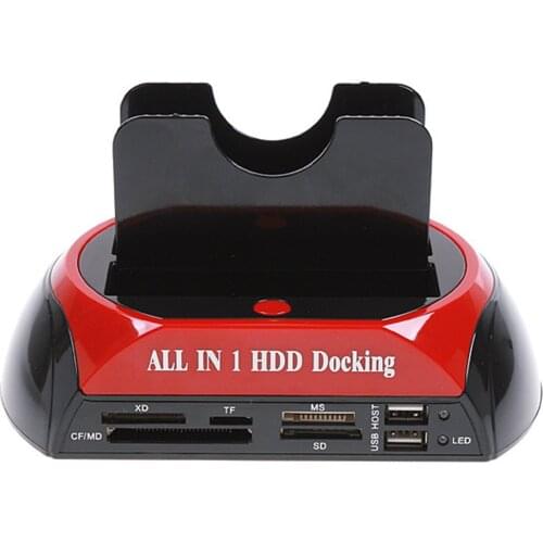 2.5inch 3.5inch Dual Hard Drive USB 2.0 HDD Docking Station Card Reader IDE Hub