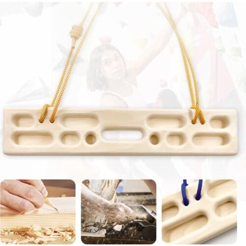 Climbing Board Multifunctional Hanging Wooden Finger Board Enhance Finger Strength Rock Climbing Lever Pull-Up Training
