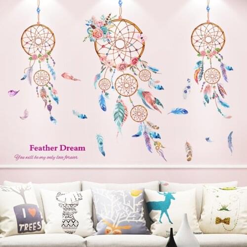 Creative warm self-adhesive wall stickers bedroom bedside living room sofa background wall decorations wind chimes dream
