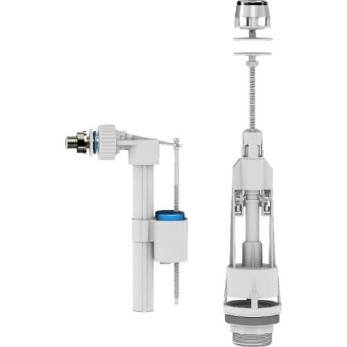 PUSH MODEL CISTERN MECHANIM WITH SIDE FLOAT VALVE - BRASS INLET FROM SIDE