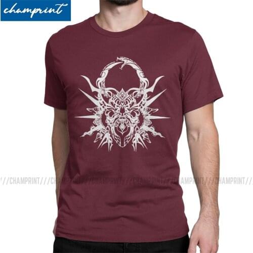 Hazama Crest T Shirts Men 100% Cotton Amazing T-Shirt Round Neck Blazblue Fighting Game Tees Short Sleeve Clothing Printed