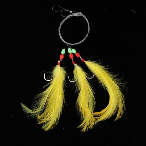 Soft Fishing Lures Mackerel Rigs Skirt Feather Trolling Marlin Lures Bait with Beads Fish Line Freshwater Saltwater Accessories