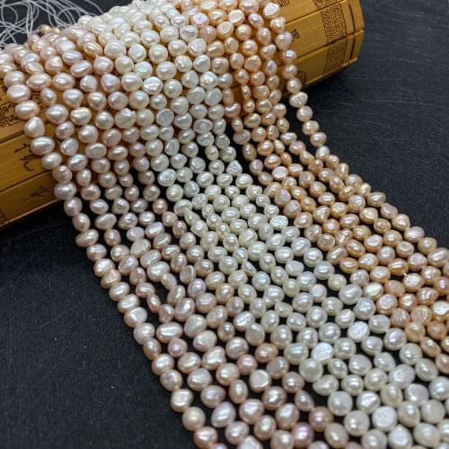 Natural Freshwater Pearl Small Hole Pink Irregular Charm Fashion Lady Jewelry Making DIY Decoration Making Necklace Accessories