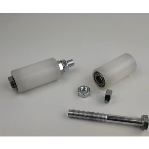 Gate nylon rollers/wheels/pulleys with M12x100 screw and M12 nuts; 6001ZZ bearings bore 12mm,door nylon wheels