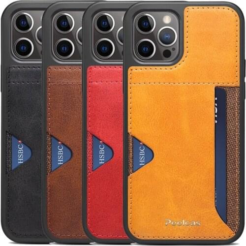 The New 2 IN 1 Cretive and Simplicity for iPhone 12 With Card wallet phone case shockproof leather back cover