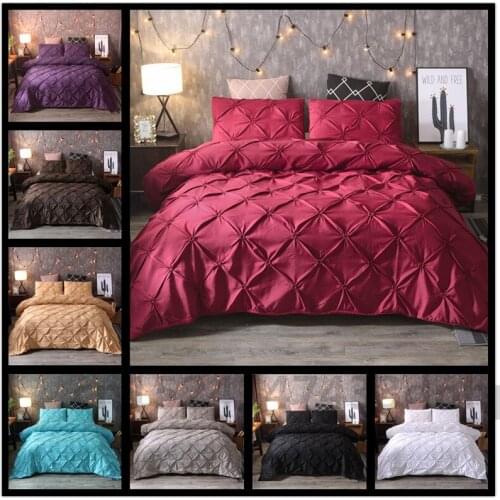 Solid Comfortable Quilt Cover Adult Bed Bedding Linens Fashion Bed Cover Pillowcase US Twin Bed Duvet Cover Set