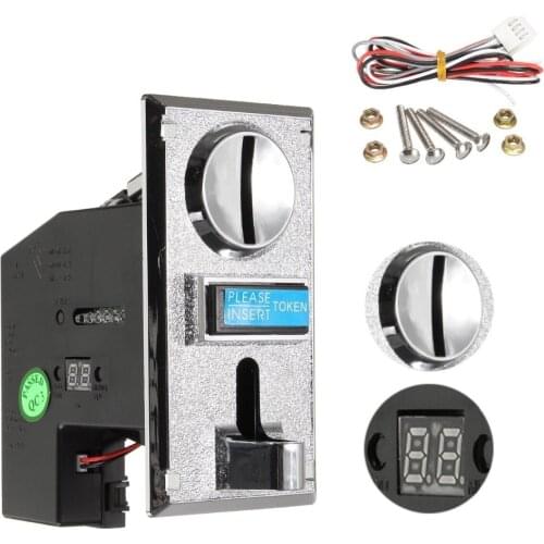 Multi Coin Acceptor Electronic Roll Down Coin Acceptor Selector Mechanism Vending Machine Mech Arcade Game Ticket Redemption