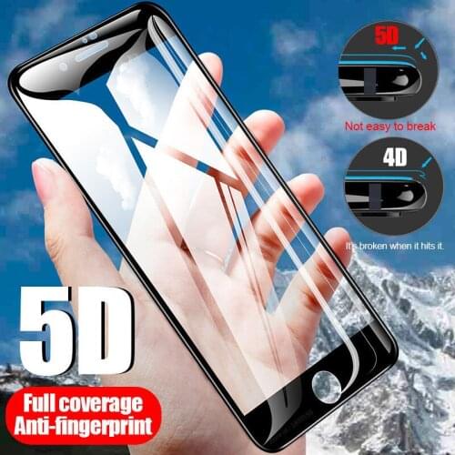 Senior Transparent edge 5D Full Cover Tempered Glass Screen Protector for iPhone XR XS Max X 8 7 6s plus no retail packaging