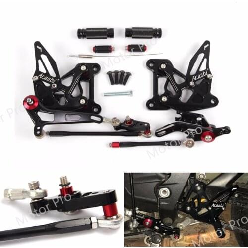 Adjustable Footrests For MV AGUSTA F3 675 EAS ORO 2012 - 2016 Motorcycle Foot Rests Pegs Rearset Rear Set Pedal 2013 2014 2015