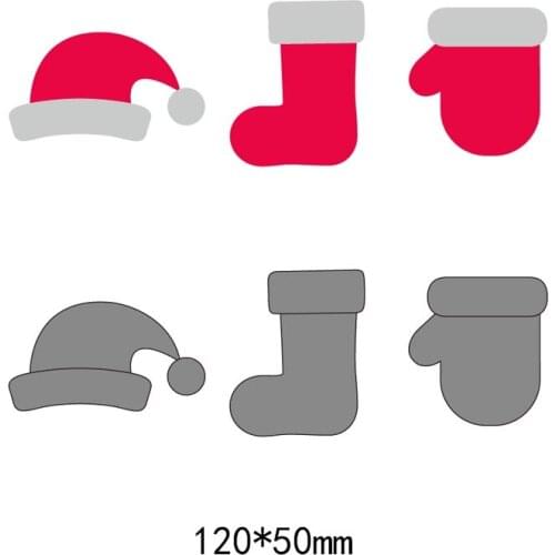 Christmas sled boots metal cutting dies gift box mold Scrapbook paper blade punch stencils dies cards Crafts