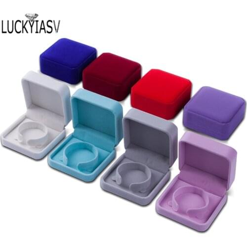 Pink&Grey Plush Bracelet Box Pounches Packing Box For Necklace Bracelet Earrings Jewelry Packaging Plush Jewelry Bags