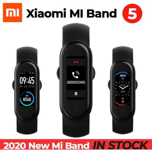 2020 New Original Xiaomi Mi Band 5 Smart Bracelet 1.1'AMOLED Color Screen Wristband with Magnetic Charging NFC Miband 5 XMSH10HM