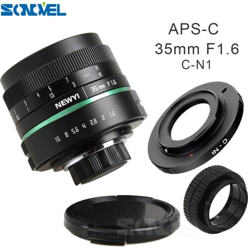 Ultra Clear Camera lens 35mm f1.6 APS-C CCTV TV Movie Lens+C Mount for Nikon 1 AW1 S2 J4 V3 J3 V1 J1 J2 J5 mirrorless Camera