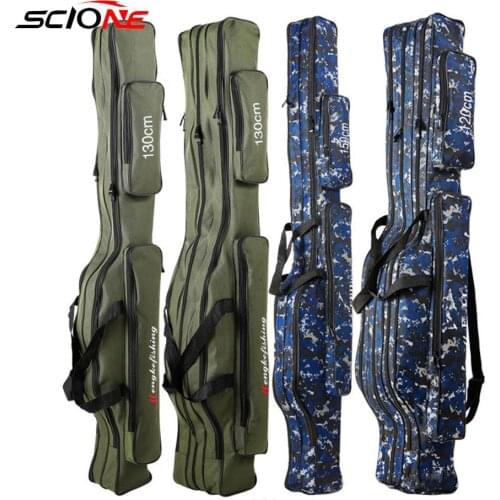 Waterproof Portable Fishing Rod Bag Camouflage Carrier Fishing Reel Pole Storage Bag 110cm /120cm /130cm /150cm X304G