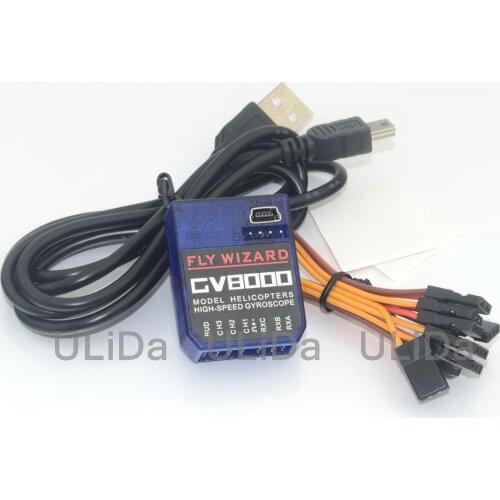 High-Speed Mini GV8000 3 Axis Gyro Flybarless System For ALIGN T-REX etc. 450 550 600 700 Tarot RC Helicopter