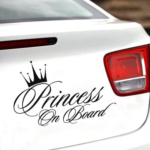 Funny Princess Baby on Board Car Sticker Automobiles Motorcycles Exterior Accessories Reflective Vinyl Decals for Bmw Audi Ford