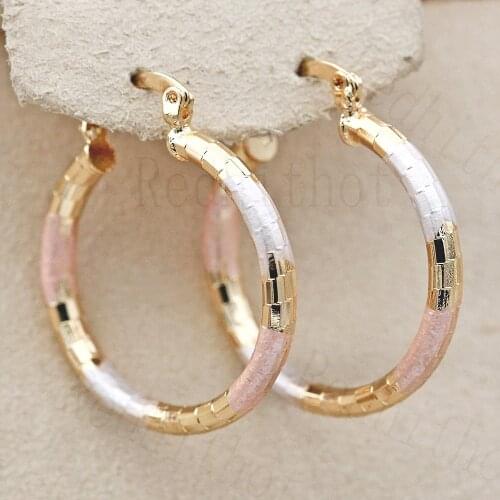 Hot New Statement Large Hoop Earrings for Women Gold Color Round Earrings Luxury Jewelry for Wedding Anniversary Gift acessories