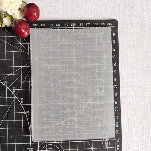 3D Wall Tiles Embossing Folder Design For DIY Paper Cutting Dies Scrapbooking Card Making Plastic Plate Size 10.5*14.5cm