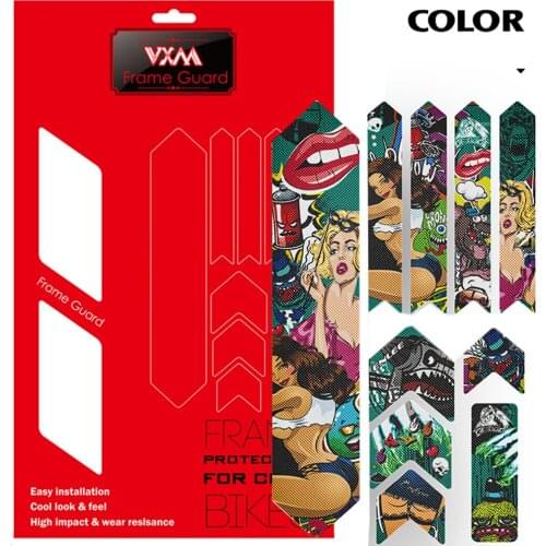 3D stereo Road Bike PVC Sticker Frame Scratch Protector Mountain Bike Best Glue Removable Protective Film Bike Stickers