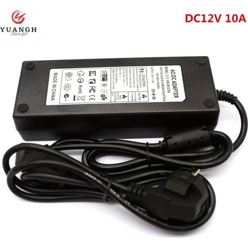 DC 12V 10A CCTV Power Adapter EU UK AU US Plug 5.5mm x 2.1mm For Surveillance IP Camera