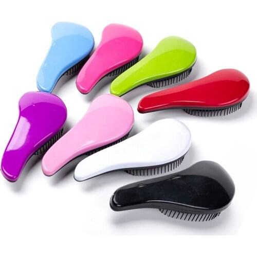 1pcs Anti-static Hair Brush Comb Styling Tools Shower Electroplate Detangling Massage Combs for Salon Styling