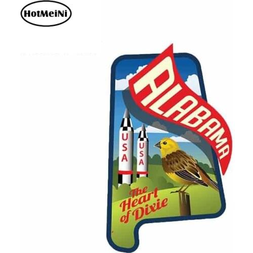 HotMeiNi 13cm x 7.8cm for Alabama USA Map State Heart of Dixie Car Stickers Auto Funny Waterproof Decals Car Accessories