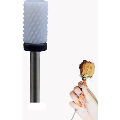 White Ceramic Nail Drill Bit - Small Barrel Bit XC